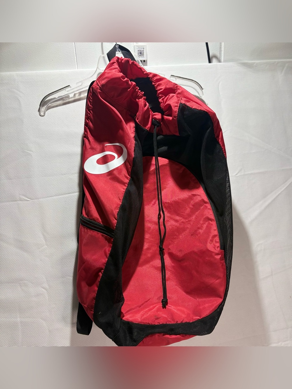 ASICS Team 2.0 Wrestling Gear Bag Backpack Red Black Cinch Sackpack ZR3427